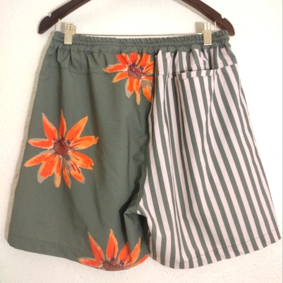 Duvin Design Stripes And Flowers Swim Trunks - Picture 5 of 6